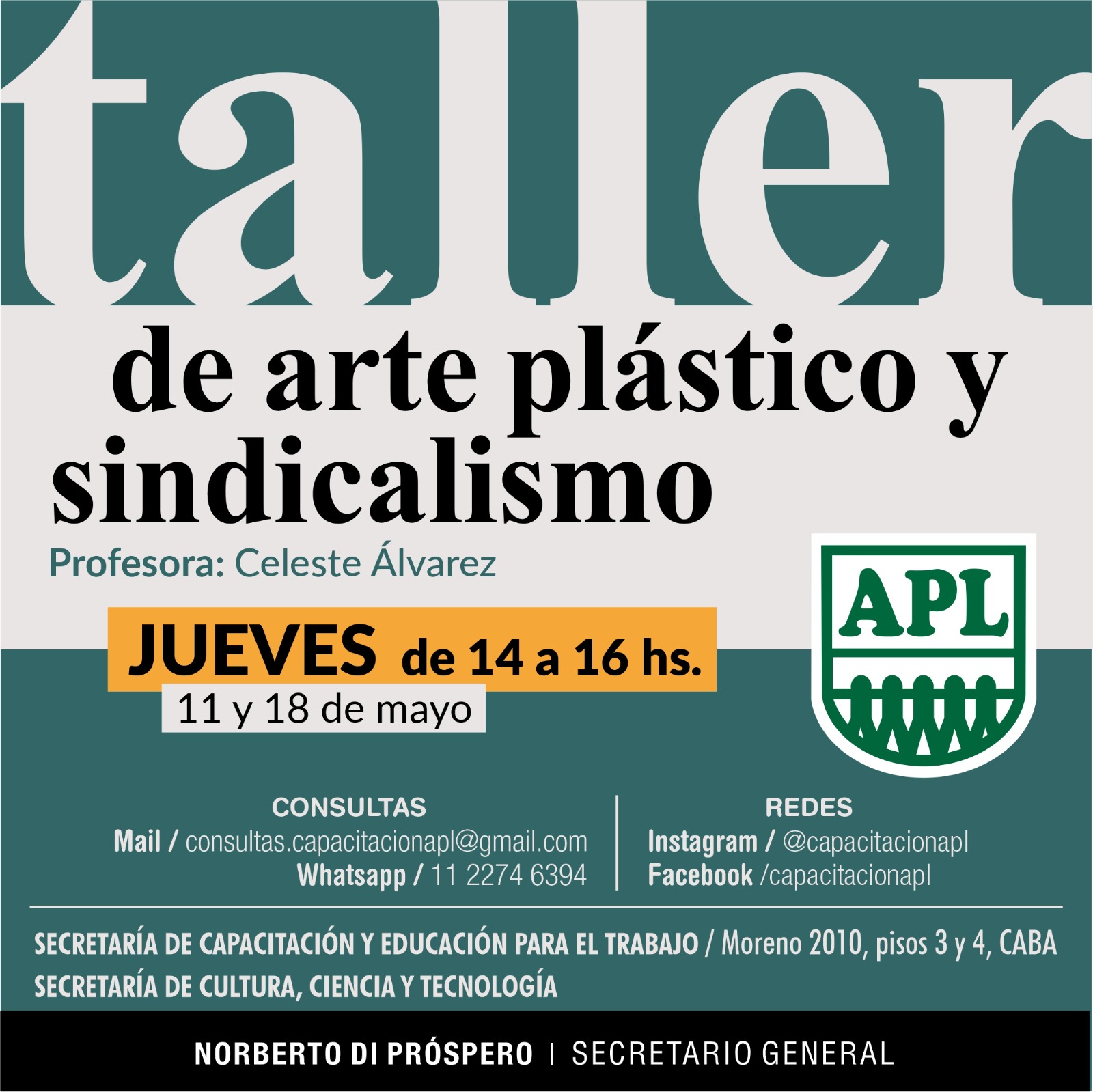 TALLER DE ARTE PLÁSTICO Y SINDICALISMO